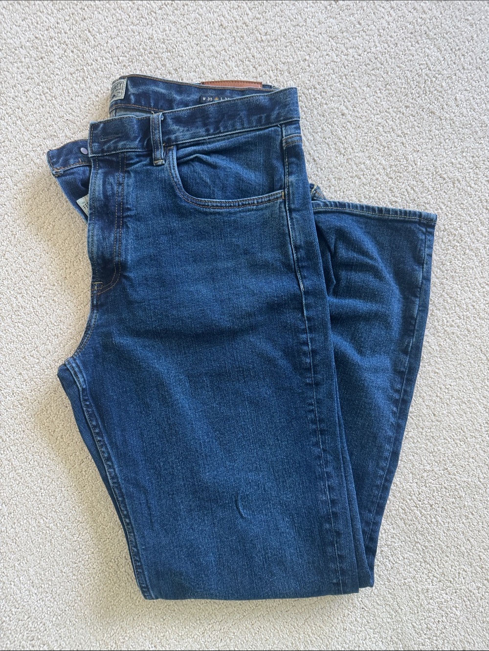 Faherty Men's Straight Jeans - Dark Blue Wash